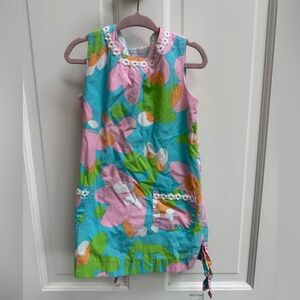 Lilly Pulitzer Girls Size 4 Multicolor Floral Summer Shift Sleeveless Dress